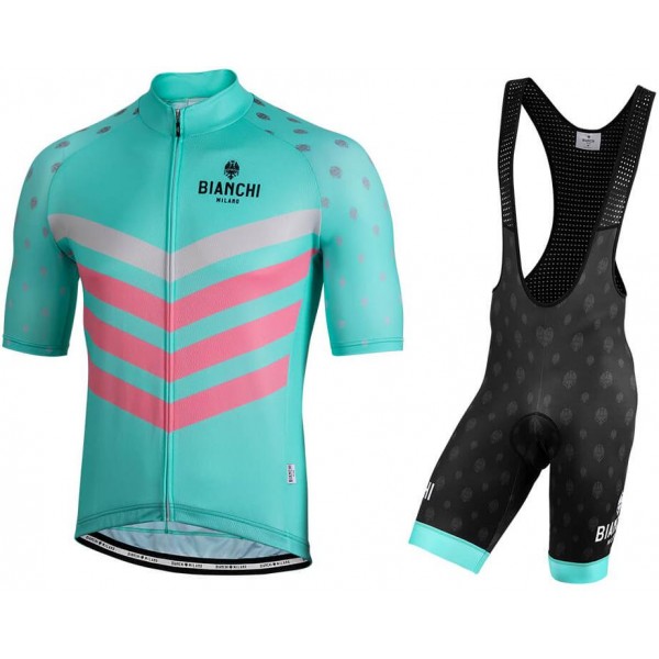 BIANCHI MILANO Nicandro Fahrradbekleidung Radtrikot Satz Kurzarm+Kurz Trägerhose EJIDQ