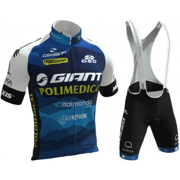 2019 GIANT POLIMEDICAL Fahrradbekleidung Radtrikot Satz Kurzarm+Kurz Trägerhose 2MPQY