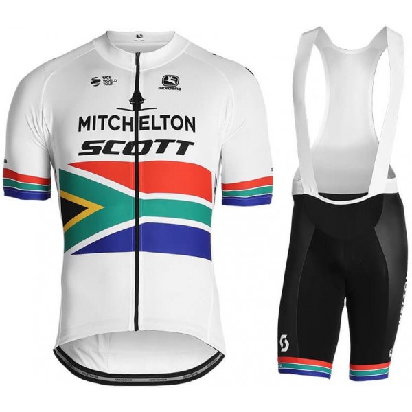 MITCHELTON SCOTT South African Champion 2019 Fahrradbekleidung Radtrikot Satz Kurzarm+Kurz Trägerhose COSEC