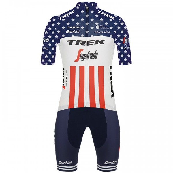 2020 TREK-SEGAFREDO Amerikanischer Meister Fahrradbekleidung Radtrikot Kurzarm+kurze Radhose