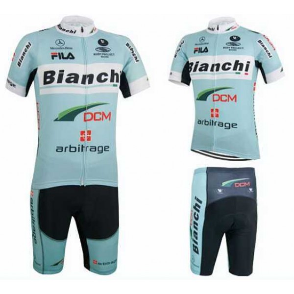2015 Bianchi DCM Fahrradbekleidung Radtrikot Satz Kurzarm+Kurz Radhose AW1PI