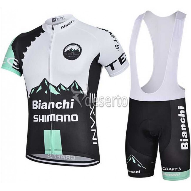 2015 Bianchi Shimano Fahrradbekleidung Radteamtrikot Kurzarm+Kurz Radhose Kaufen YY697