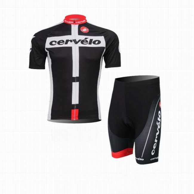 2014 Castelli Cervelo Radbekleidung Radtrikot Kurzarm und Fahrradhosen Kurz Schwarz CRZYW