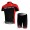 Castelli Pro Team Radbekleidung Radtrikot Kurzarm und Fahrradhosen Kurz Rot SD5SM