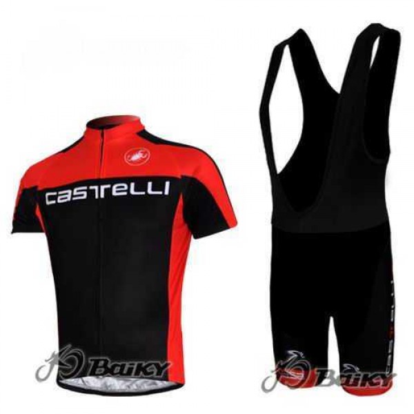 Castelli Pro Team Fahrradbekleidung Radteamtrikot Kurzarm+Kurz Radhose Kaufen Rot X981E
