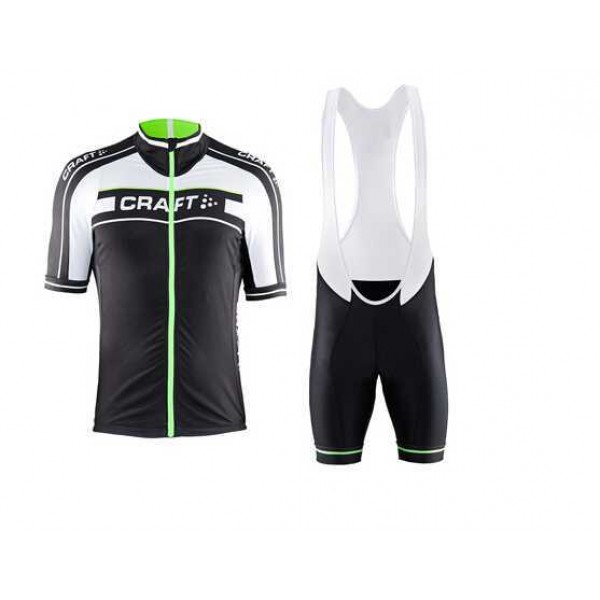 2015 Craft Bike Grand Tour Schwarz-weiß-grün Fahrradbekleidung Radteamtrikot Kurzarm+Kurz Radhose Kaufen 5QQ0T