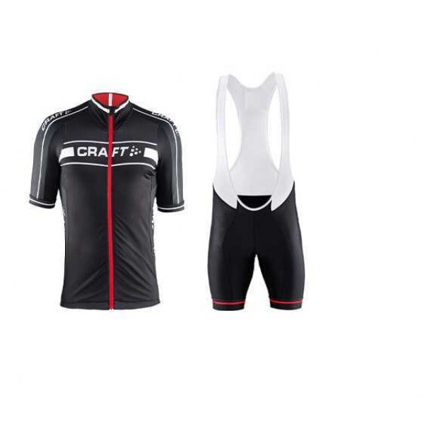 2015 Craft Bike Grand Tour Schwarz-Rot Fahrradbekleidung Radteamtrikot Kurzarm+Kurz Radhose Kaufen S9V6U