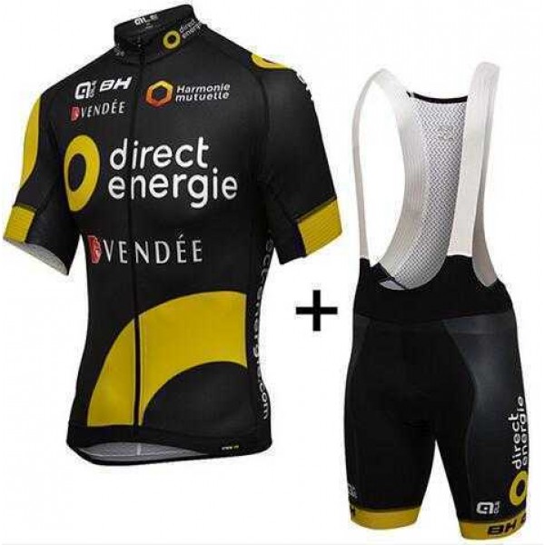 2016 DIRECT ENERGIE PRR Fahrradbekleidung Radtrikot Kurzarm+Kurz Radhose Bib 70WFT