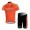 Euskaltel-Euskadi Pro Team Radbekleidung Radtrikot Kurzarm und Fahrradhosen Kurz oranje FPIG2