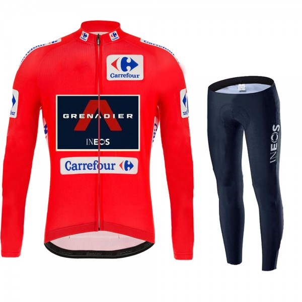 INEOS Grenadier Spanish Pro Team 2021 Fahrradbekleidung Radtrikot Langarm+Lang Radhose Online TB45AP