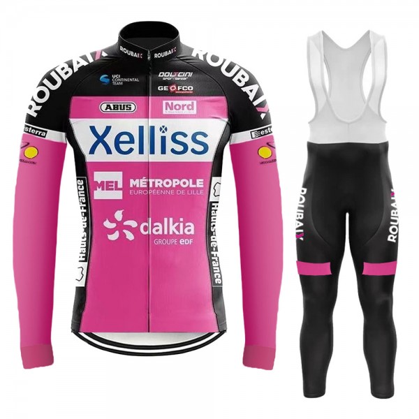 Xelliss Pro Team 2021 Fahrradbekleidung Radtrikot Langarm+Lang Radhose Online 6CU8I0