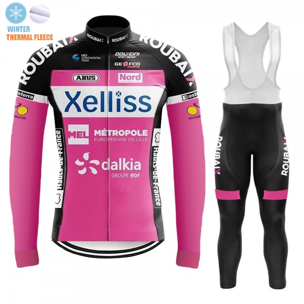 Winter Fleece Xelliss Pro Team 2021 Fahrradbekleidung Radtrikot Langarm+Lang Radhose Online zG7r3s