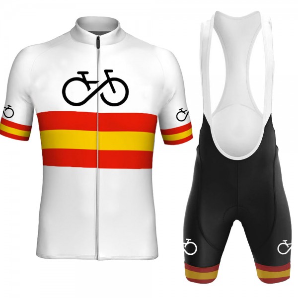 spain Pro 2021 Team Fahrradbekleidung Radtrikot+Fietsbroeken Korte XYYOBG