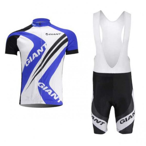 Goedkoop Giant 2014 Fahrradbekleidung Radteamtrikot Kurzarm+Kurz Radhose Kaufen blau weiß XEA2Y