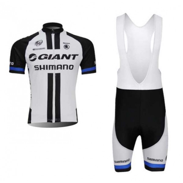 Goedkoop Giant 2014 Fahrradbekleidung Radteamtrikot Kurzarm+Kurz Radhose Kaufen weiß Schwarz D9H84