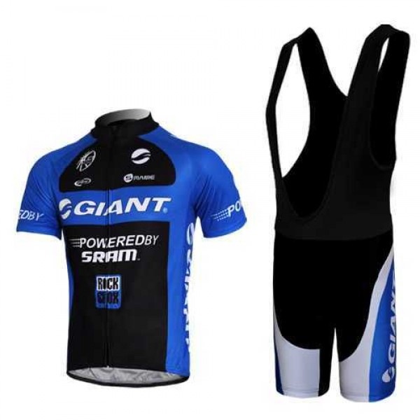 Giant Sram Pro Team Fahrradbekleidung Radteamtrikot Kurzarm+Kurz Radhose Kaufen Schwarz blau VEUIC