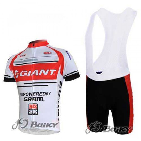 Giant Sram Pro Team Fahrradbekleidung Radteamtrikot Kurzarm+Kurz Radhose Kaufen Rot weiß MRE0H