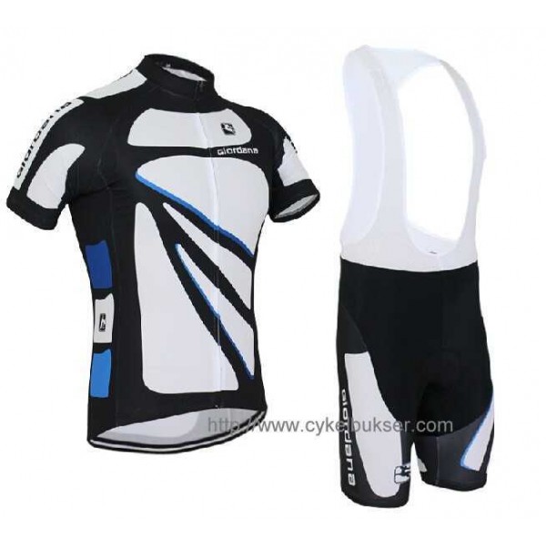 Teams Giordana Fahrradbekleidung Radteamtrikot Kurzarm+Kurz Radhose Kaufen weiß Schwarz SAB6T