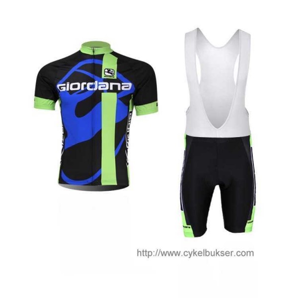 Teams Giordana Fahrradbekleidung Radteamtrikot Kurzarm+Kurz Radhose Kaufen Schwarz grün 241ER