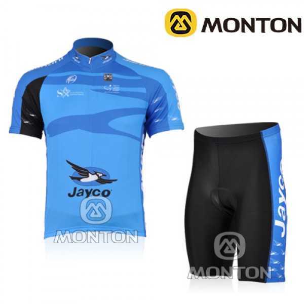 JAYCO Pro Team Radbekleidung Radtrikot Kurzarm und Fahrradhosen Kurz blau 8JO18