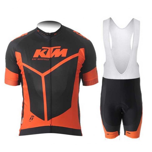 2015 KTM Pro team Schwarz orange Fahrradbekleidung Radteamtrikot Kurzarm+Kurz Radhose Kaufen STMMK