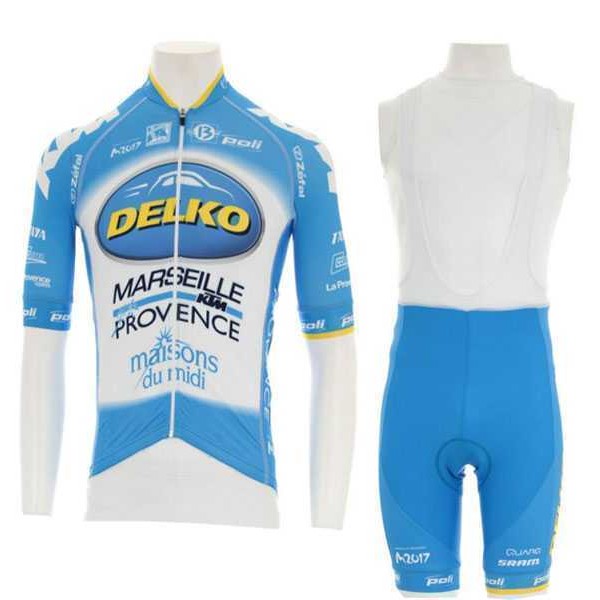 2016 Delko Marseille Provence KTM blau Set Fahrradbekleidung Radtrikoten blau+Radhose KZQGF