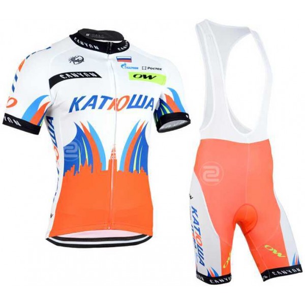 2015 Katusha Fahrradbekleidung Radteamtrikot Kurzarm+Kurz Radhose Kaufen Rot 7EFIN