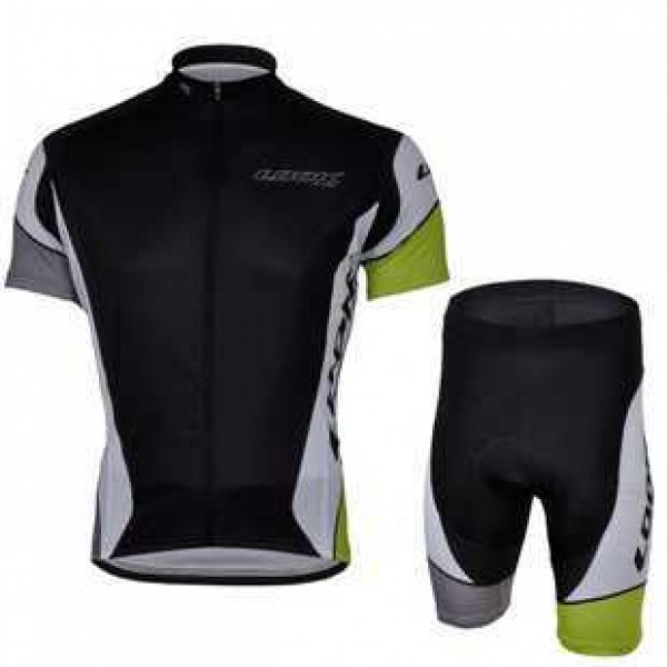 2013 LOOK Radbekleidung Radtrikot Kurzarm und Fahrradhosen Kurzje Schwarz SFSUE