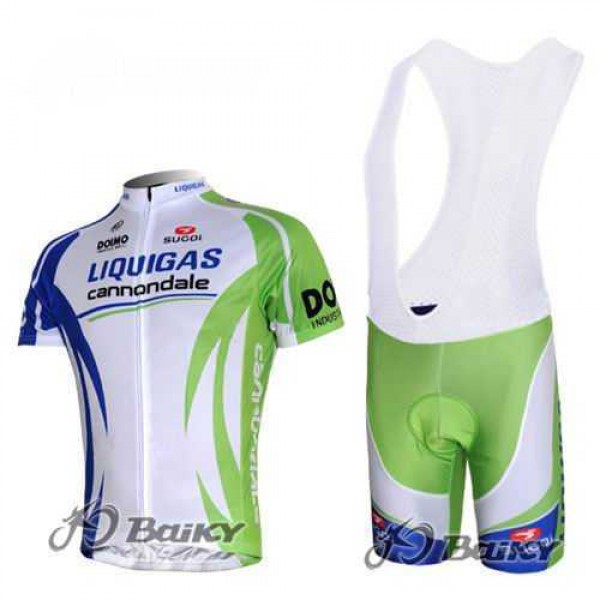 Liquigas Cannondale Pro Team Fahrradbekleidung Radteamtrikot Kurzarm+Kurz Radhose Kaufen grün weiß 2RL5Q