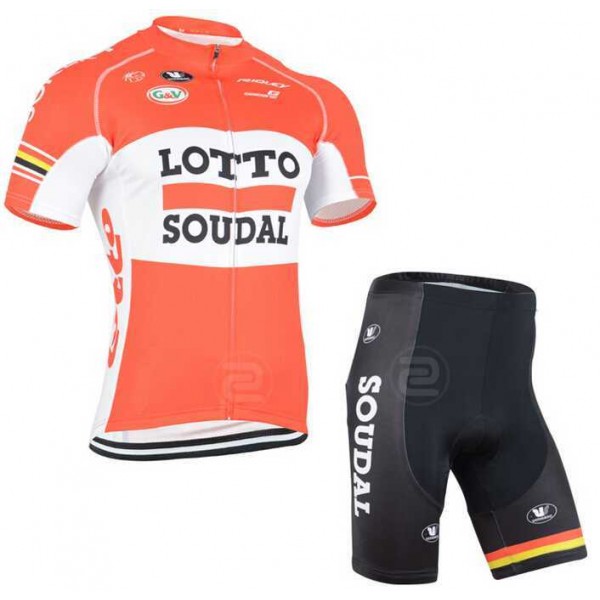 2015 Lotto Soudal Fahrradbekleidung Radteamtrikot Kurzarm+Kurz Radhose IMVY2