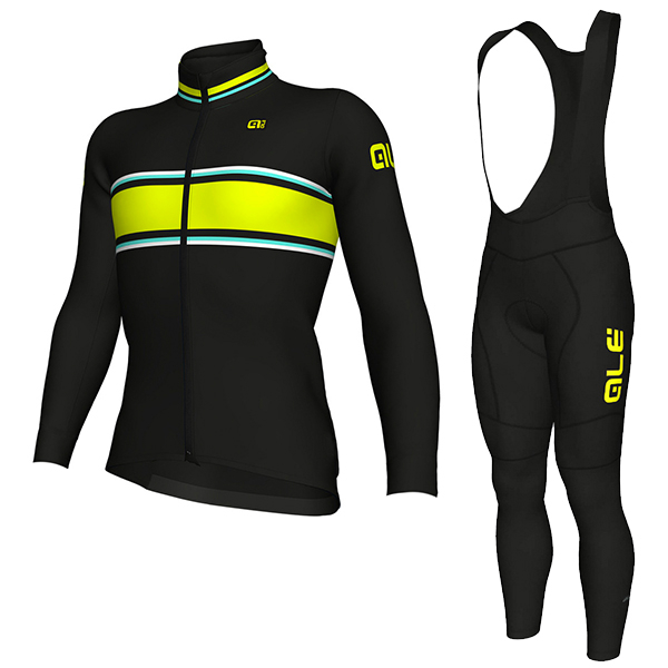 2018 Ale N1 Fahrradbekleidung Radtrikot Langarm+Lang Trägerhose 55SRK