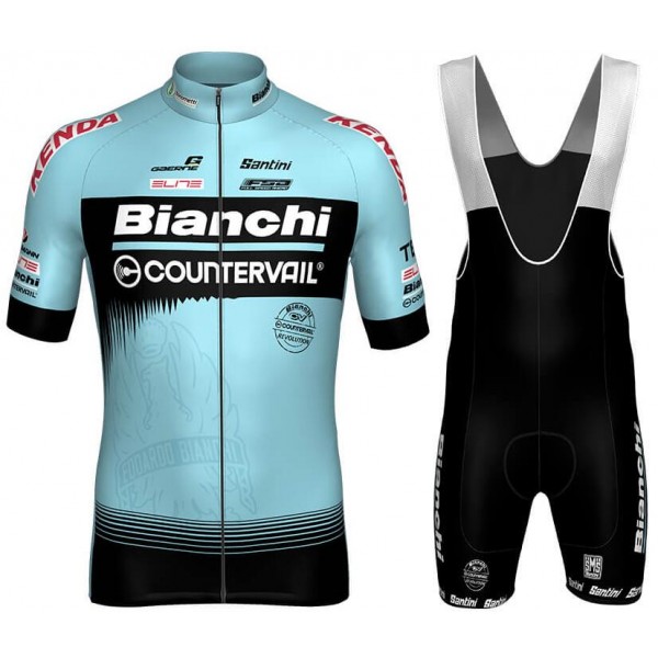 BIANCHI COUNTERVAIL 2018 Fahrradbekleidung Radtrikot Satz Kurzarm+Kurz Trägerhose Y80HV