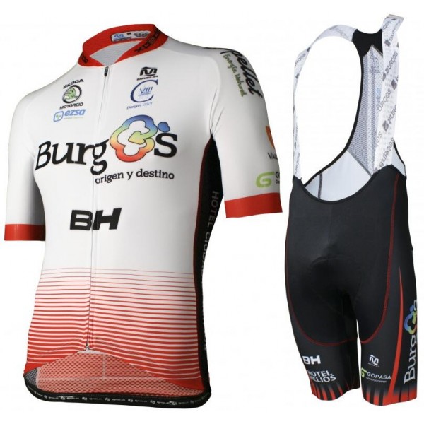 Burgos BH Pro Team 2018 Fahrradbekleidung Radtrikot Satz Kurzarm+Kurz Trägerhose 46L0T