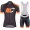 Cipollini Easy Schwarz oranje Fahrradbekleidung Radtrikot Satz Kurzarm+Kurz Trägerhose 5R0WG