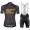 Cipollini Prestige Schwarz gold Fahrradbekleidung Radtrikot Satz Kurzarm+Kurz Trägerhose OLRXI