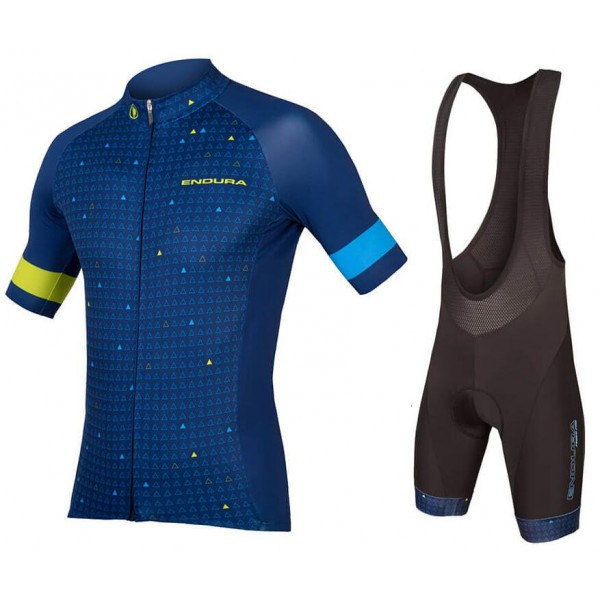 ENDURA Graphics Triangulate Fahrradbekleidung Radtrikot Satz Kurzarm+Kurz Trägerhose XMTKE