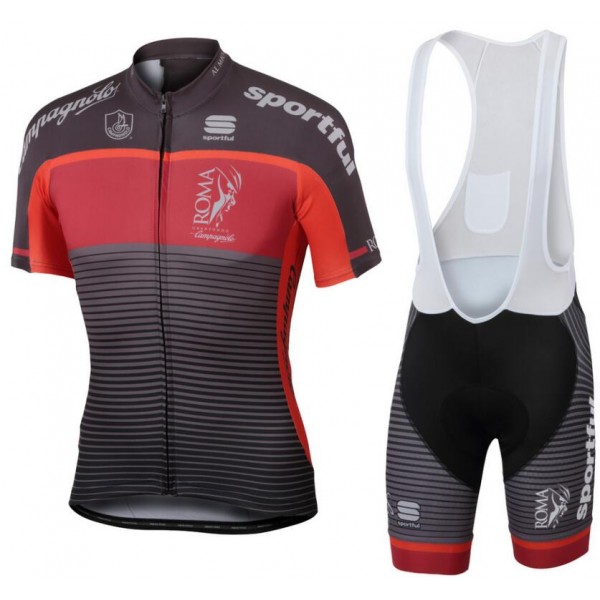 GF Roma 2017 Fahrradbekleidung Radtrikot Satz Kurzarm+Kurz Trägerhose 3WH5R