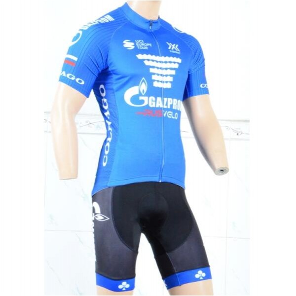 Gazprom-Rusvelo 2018 Set Fahrradbekleidung Radtrikoten+Kurz Radhose AR9WH