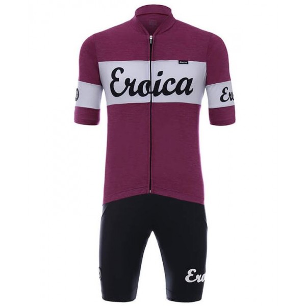 Santini Eroica Vino Fahrradbekleidung Radtrikot Satz Kurzarm+Kurz Trägerhose CGQUQ