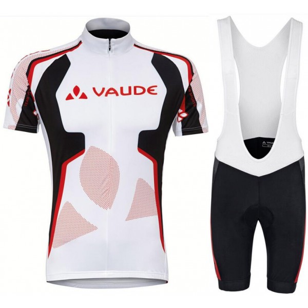 2018 Vaude Team weiß Fahrradbekleidung Radtrikot Satz Kurzarm+Kurz Trägerhose K1PUE