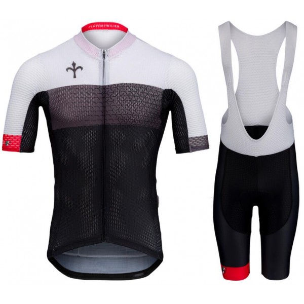 Wilier Aero Fahrradbekleidung Radtrikot Satz Kurzarm+Kurz Trägerhose 39IQD