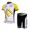 McDonald Legea Pro Team Radbekleidung Radtrikot Kurzarm und Fahrradhosen Kurz weiß gelb V5HBR
