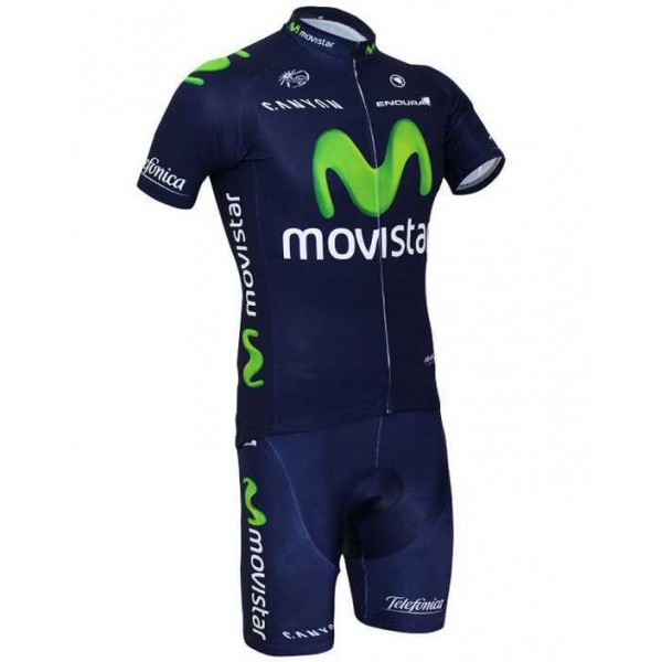 2015 Movistar Fahrradbekleidung Radteamtrikot Kurzarm+Kurz Radhose LY7OO