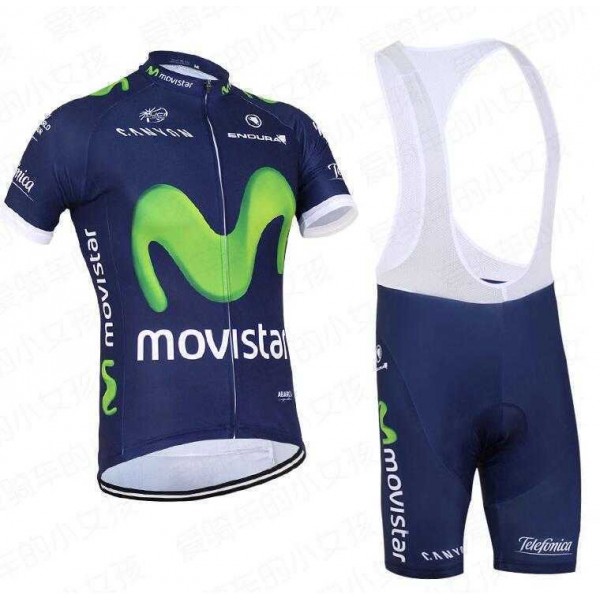 2016 Movistar Fahrradbekleidung Radteamtrikot Kurzarm+Kurz Radhose Kaufen blau RRVUR