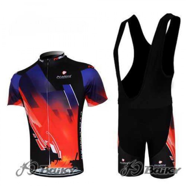 Nalini Pro Team Fahrradbekleidung Radteamtrikot Kurzarm+Kurz Radhose Kaufen Rot Schwarz PJCMV