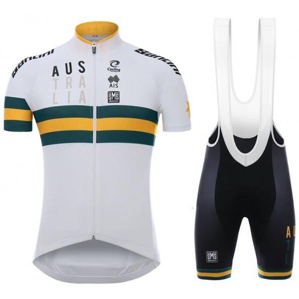 CYCLING AUSTRALIA 2017 Radbekleidung Radtrikot Kurzarm+Kurz Trägerhose S68TP