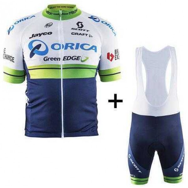 2016 ORICA GreenEDGE Fahrradbekleidung Radteamtrikot Kurzarm+Kurz Radhose Kaufen blau weiß Schwarz 0ROGO