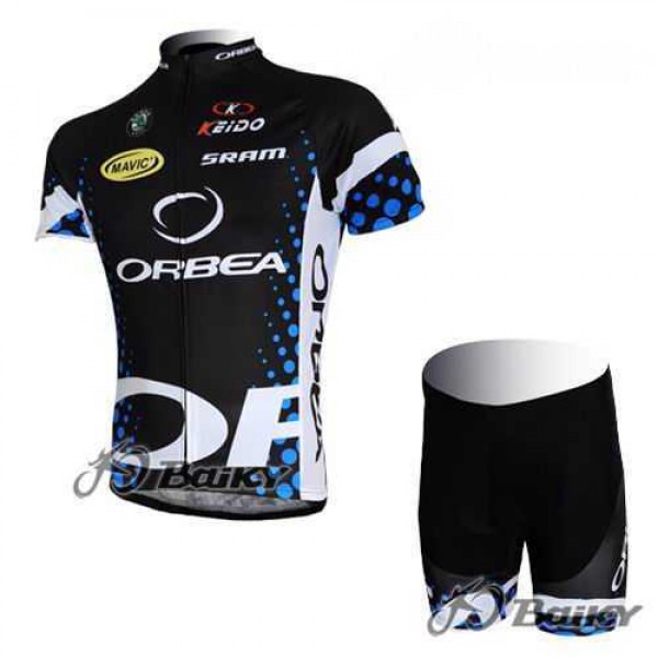 Orbea Pro Team Radbekleidung Radtrikot Kurzarm und Fahrradhosen Kurz1blau KQITY