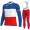 France FDJ 2021 Fahrradbekleidung Radtrikot Langarm+Lang Trägerhose NPHOI