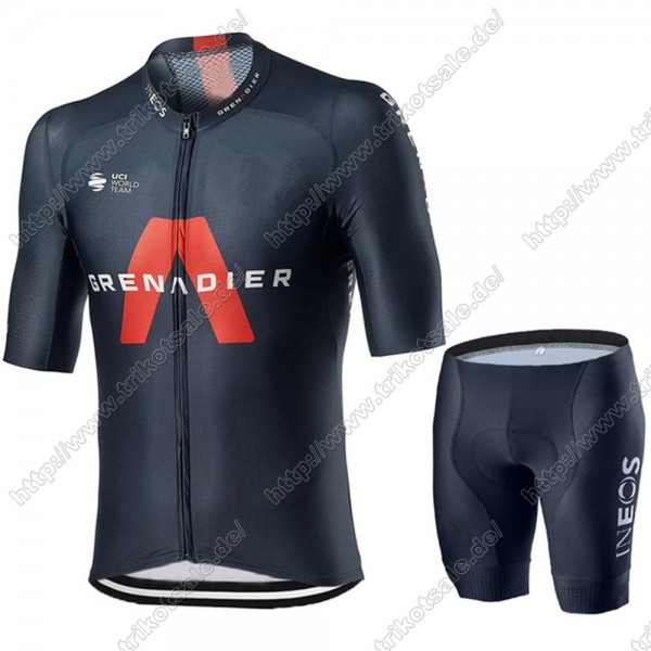 INEOS Grenadier 2021 Fahrradbekleidung Radteamtrikot Kurzarm+Kurz Radhose Kaufen JJGPW